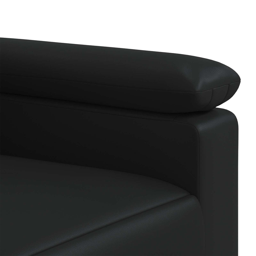 vidaXL Zestaw Sof 2 pcs Czarny Ekoskóra