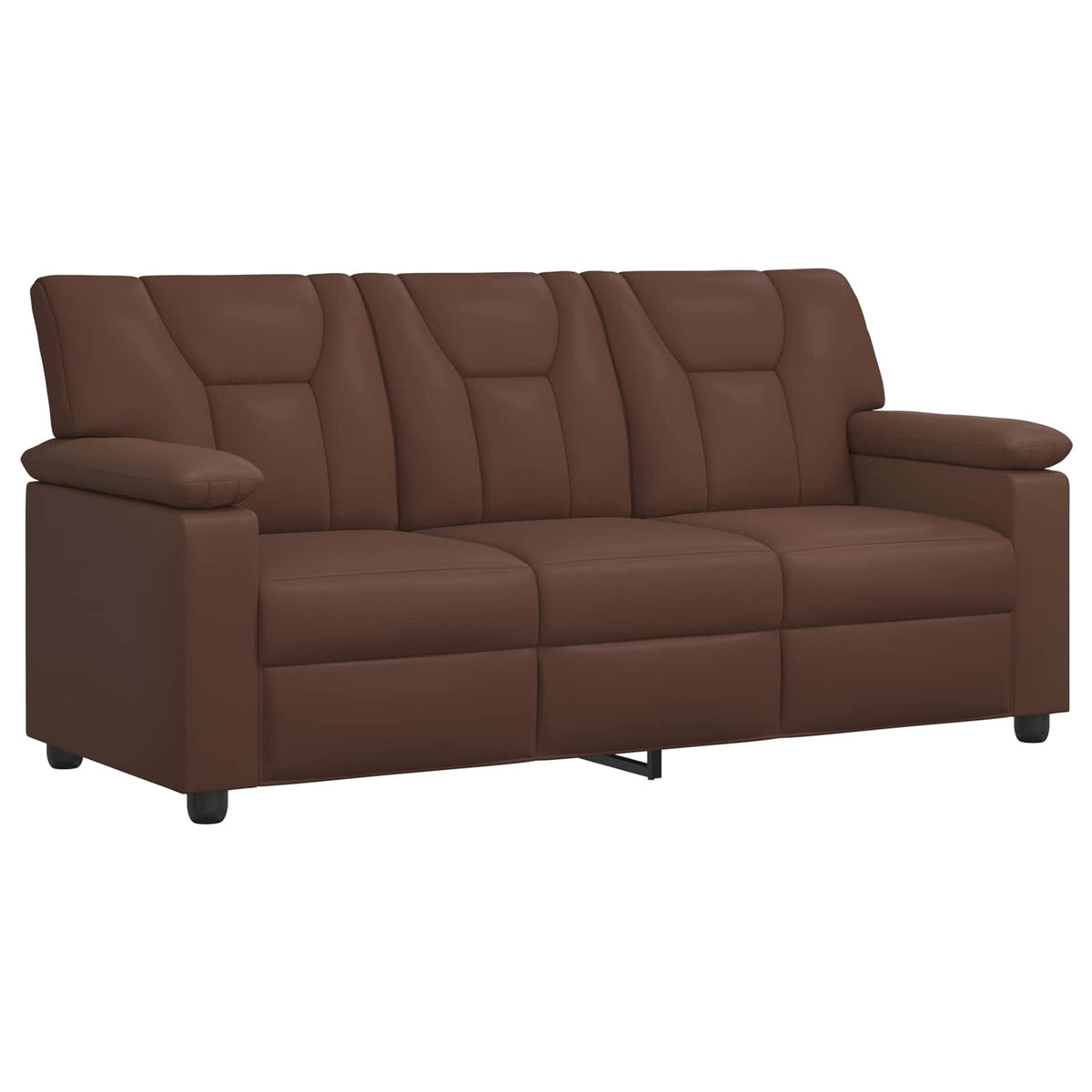 vidaXL Zestaw Sof 2 pcs brązowy Ekoskóra