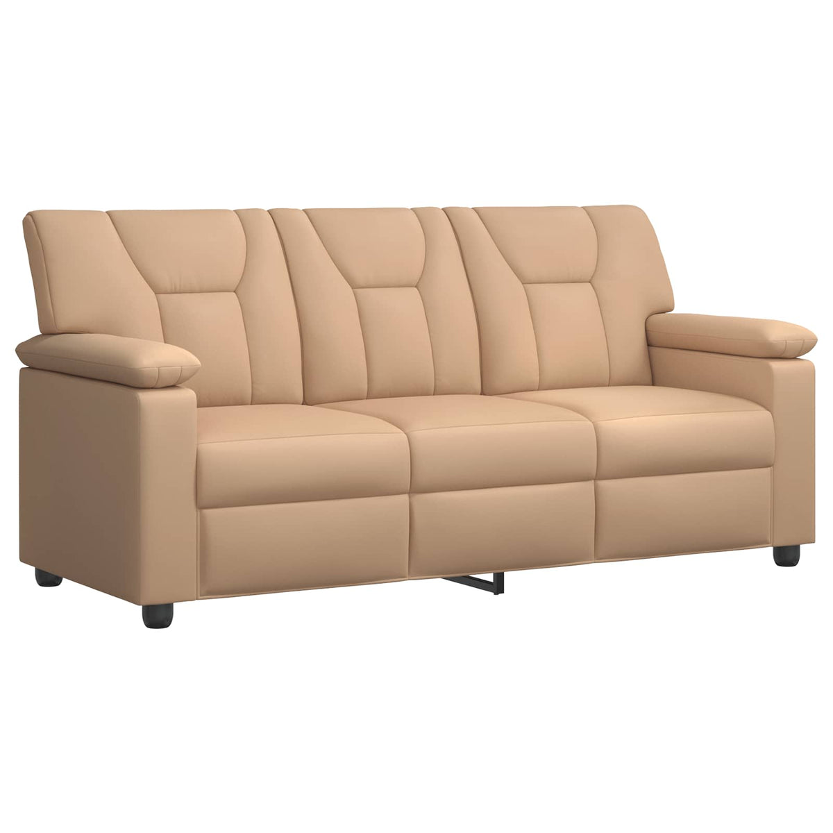 vidaXL Zestaw Sof 2 pcs Cappuccino Ekoskóra
