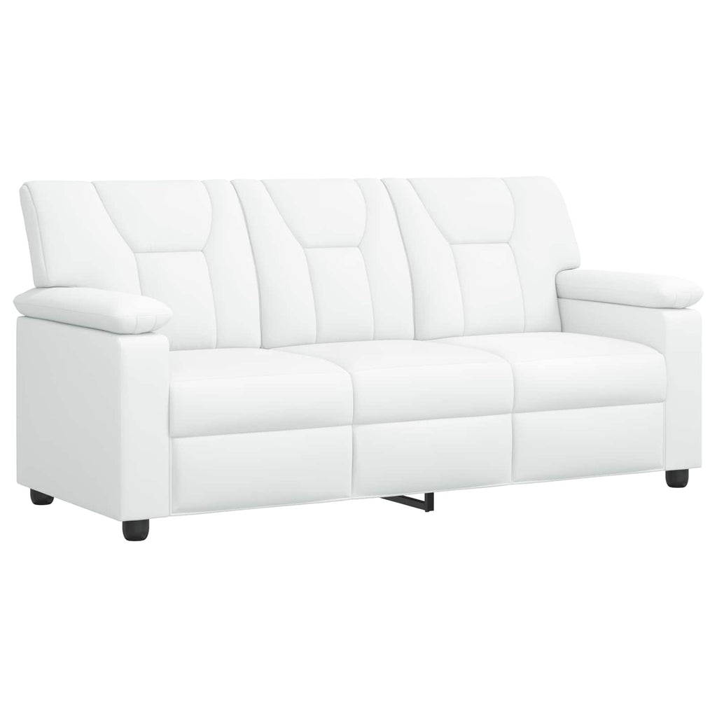 vidaXL Zestaw Sof 2 pcs Biały Ekoskóra