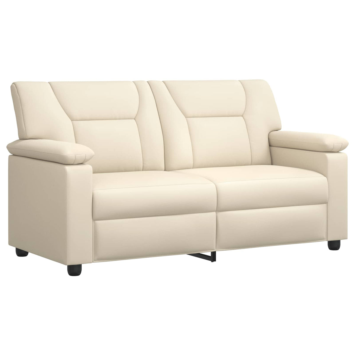 vidaXL Zestaw Sof 2 pcs kremowy Ekoskóra