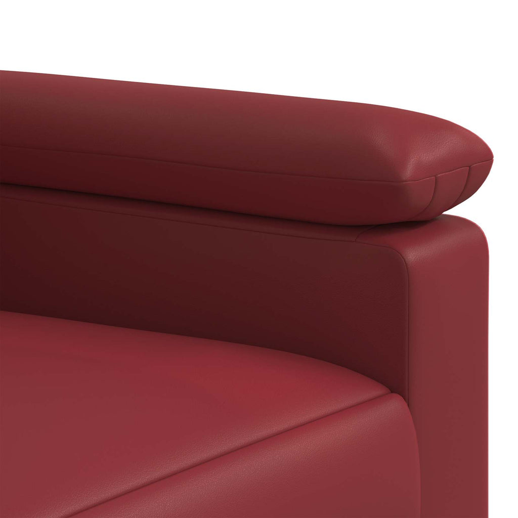 vidaXL Zestaw Sof 2 pcs Czerwone wino Ekoskóra