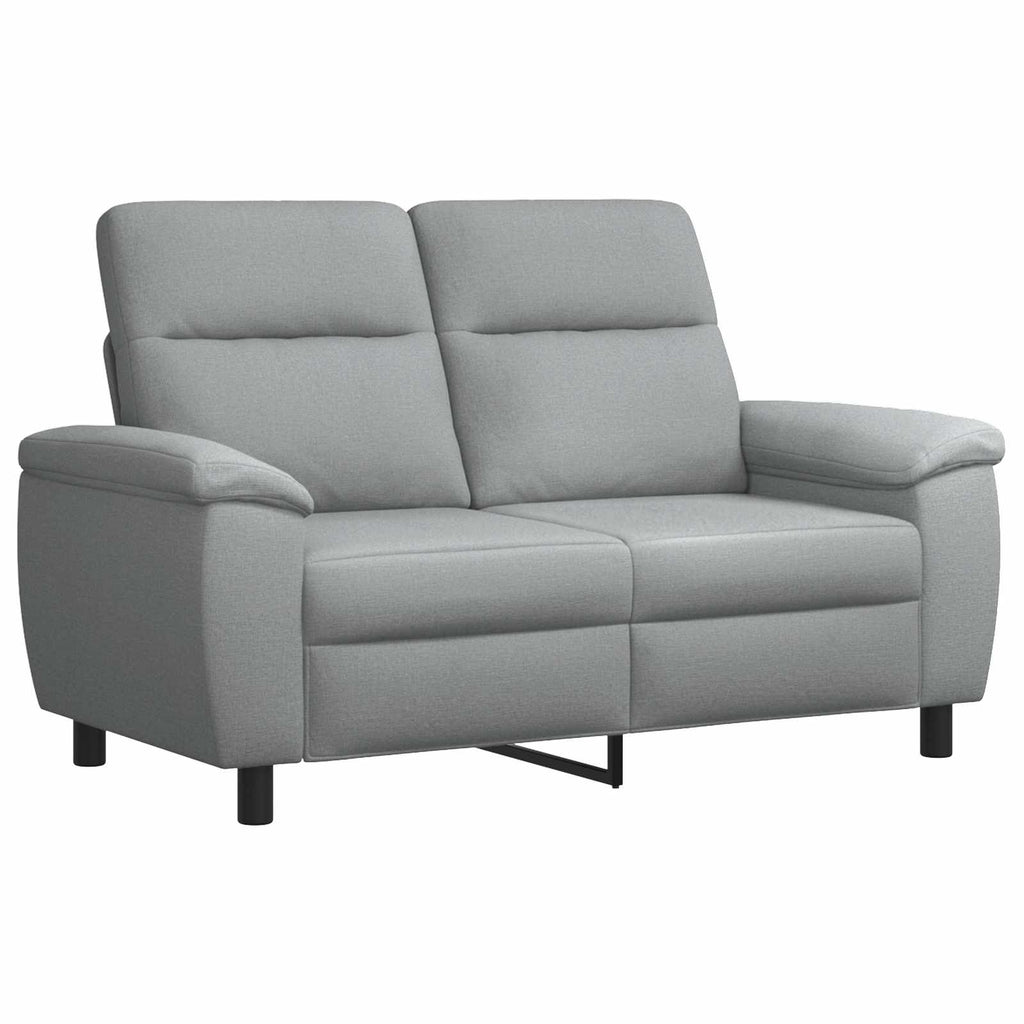 vidaXL Zestaw Sof 2 pcs jasnoszary tkanina