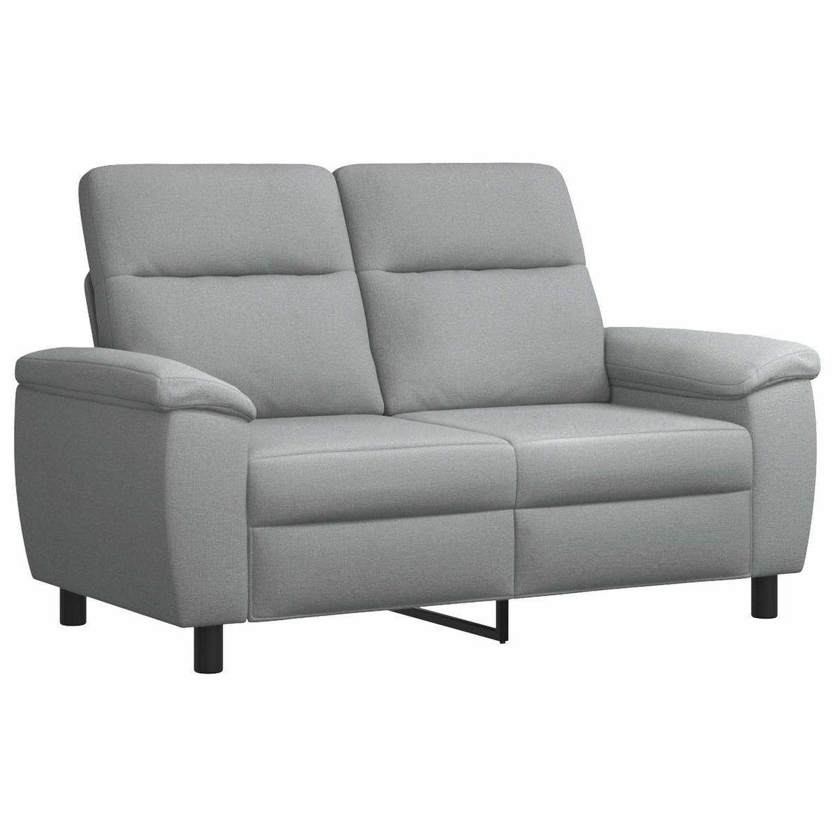 vidaXL Zestaw Sof 2 pcs jasnoszary tkanina