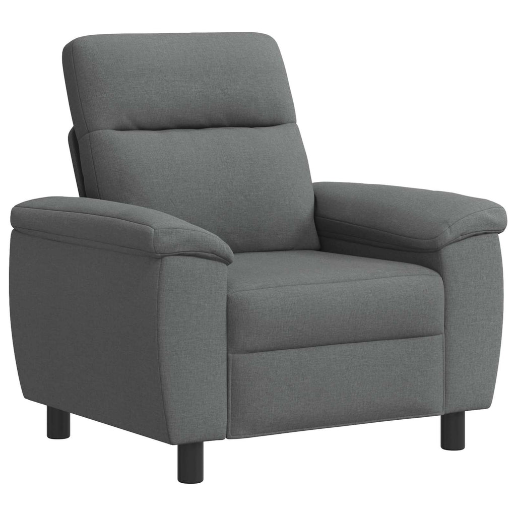 vidaXL Zestaw Sof 2 pcs ciemnoszary tkanina