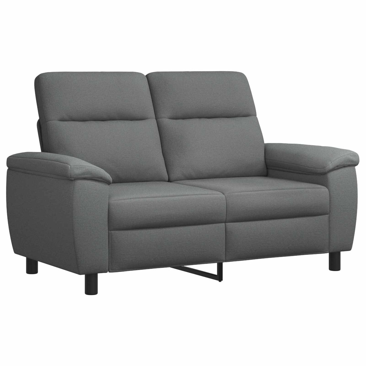 vidaXL Zestaw Sof 2 pcs ciemnoszary tkanina