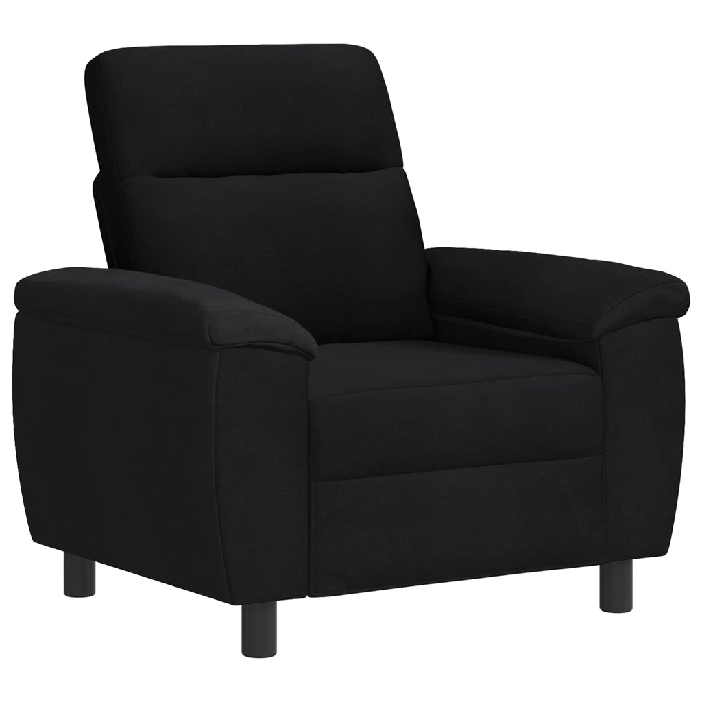 vidaXL Zestaw Sof 2 pcs Czarny tkanina