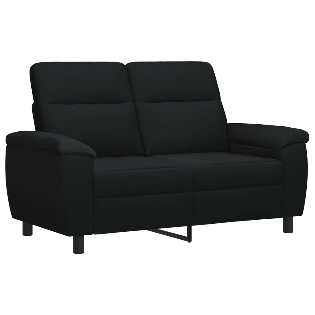 vidaXL Zestaw Sof 2 pcs Czarny tkanina