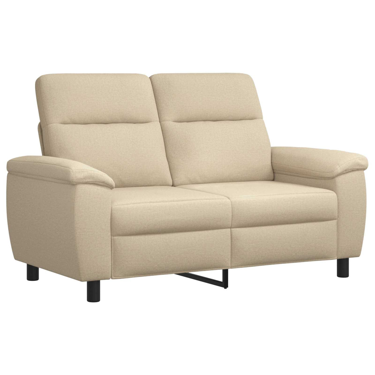vidaXL Zestaw Sof 2 pcs kremowy tkanina