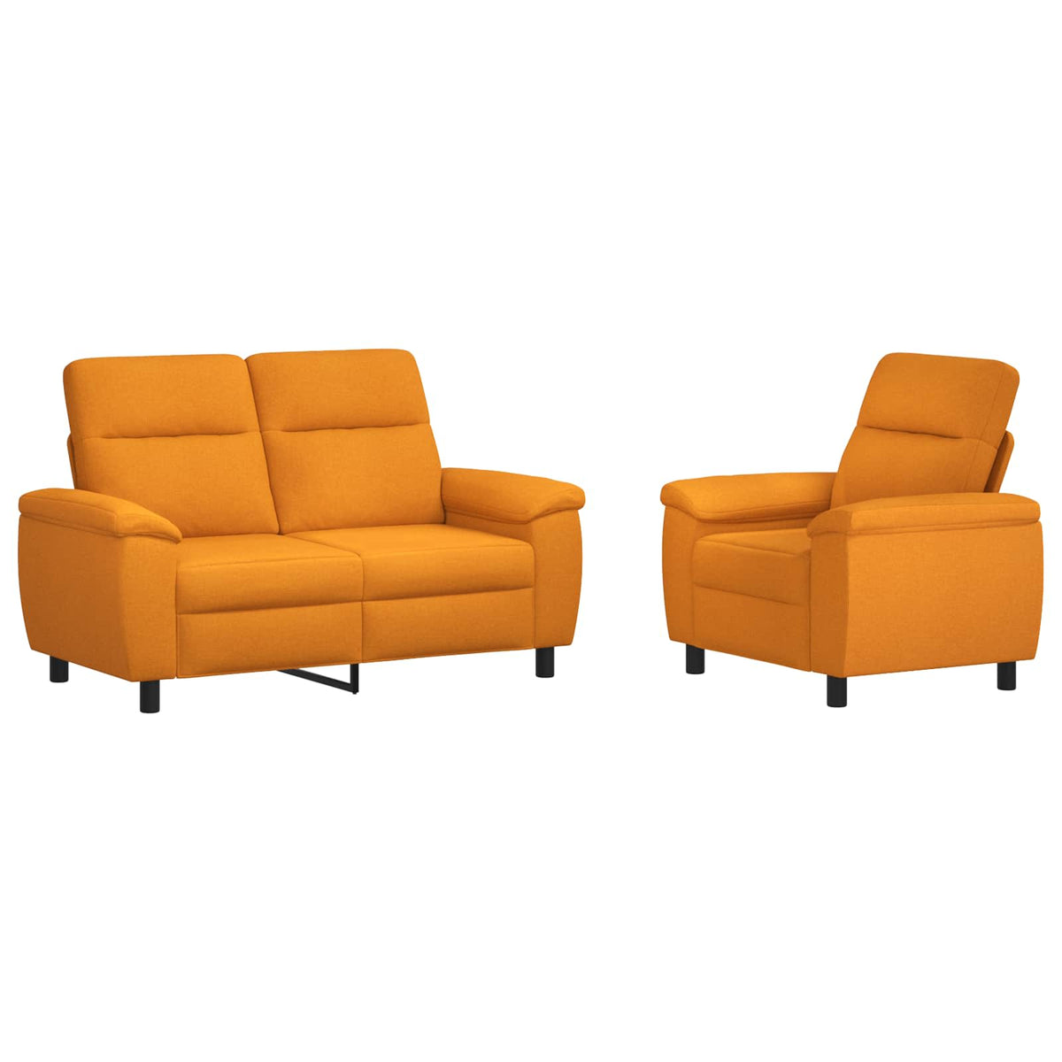 vidaXL Zestaw Sof 2 pcs Ciemny Żółty tkanina