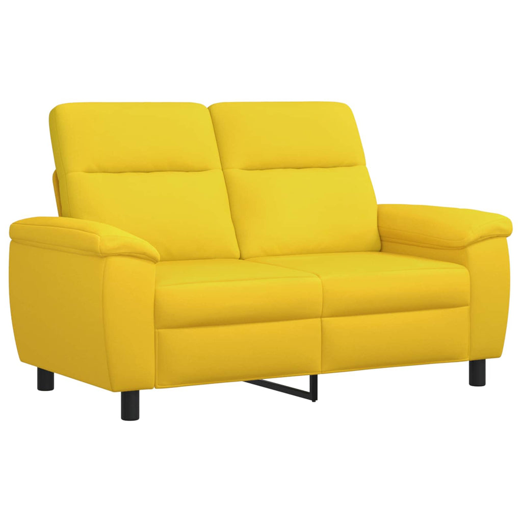 vidaXL Zestaw Sof 2 pcs Jasnożółty tkanina