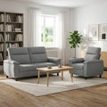 vidaXL Zestaw Sof 2 pcs jasnoszary tkanina