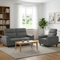 vidaXL Zestaw Sof 2 pcs ciemnoszary tkanina