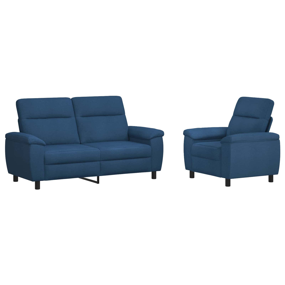 vidaXL Zestaw Sof 2 pcs niebieski tkanina