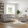 vidaXL Zestaw Sof 2 pcs Szary chmur tkanina