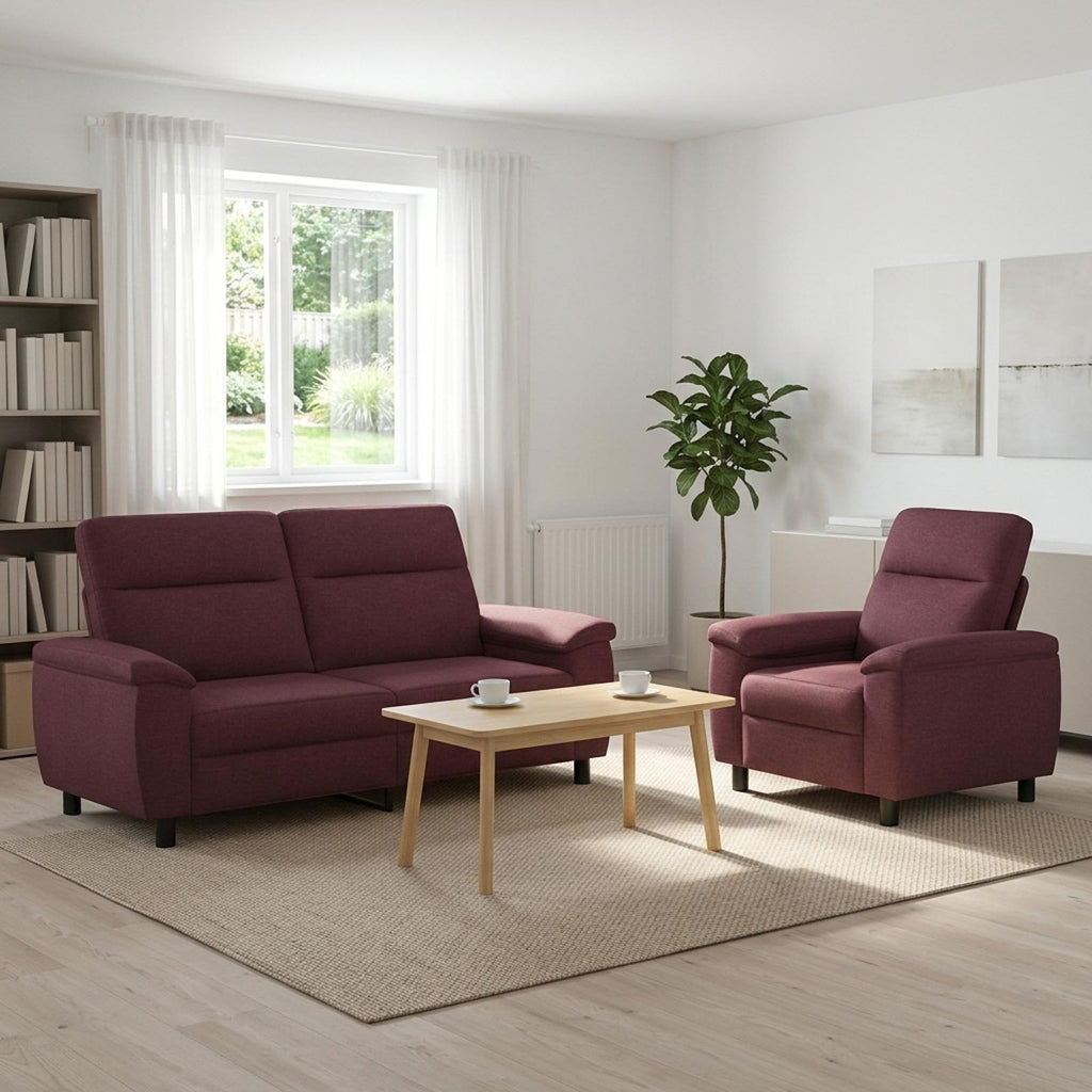 vidaXL Zestaw Sof 2 pcs Fioletowy tkanina