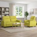 vidaXL Zestaw Sof 2 pcs Jasnozielony tkanina
