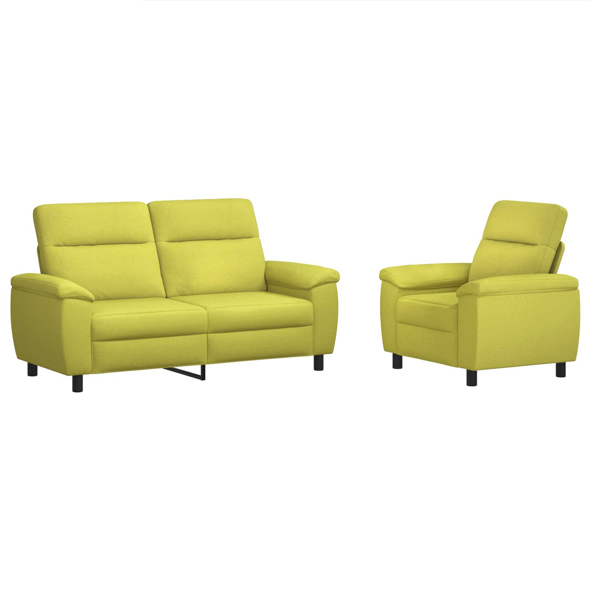 vidaXL Zestaw Sof 2 pcs Jasnozielony tkanina