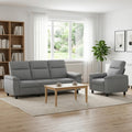 vidaXL Zestaw Sof 2 pcs jasnoszary tkanina