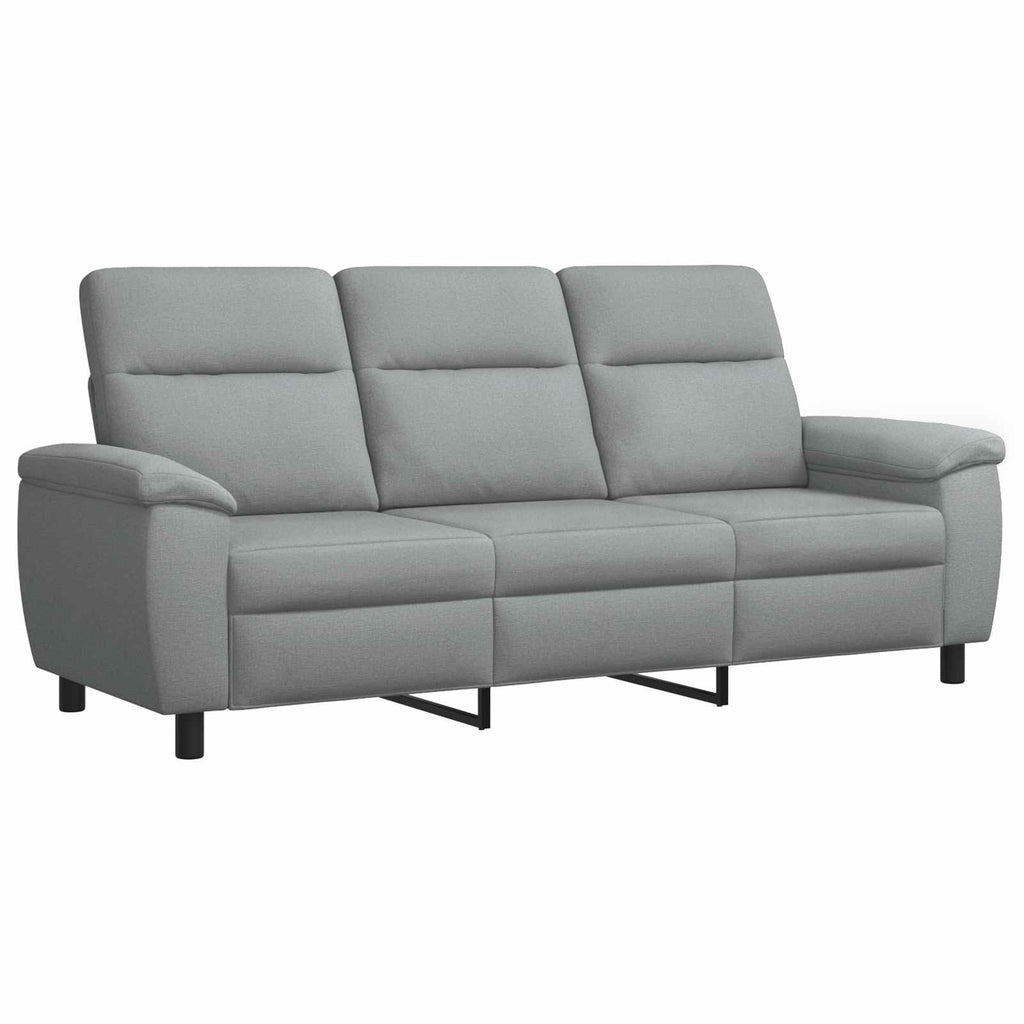 vidaXL Zestaw Sof 2 pcs jasnoszary tkanina