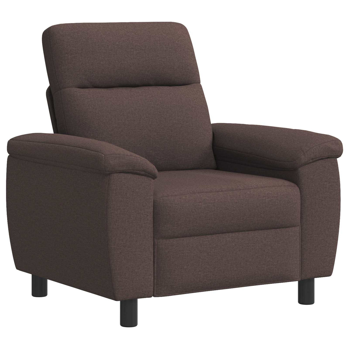 vidaXL Zestaw Sof 2 pcs Ciemny brąz tkanina
