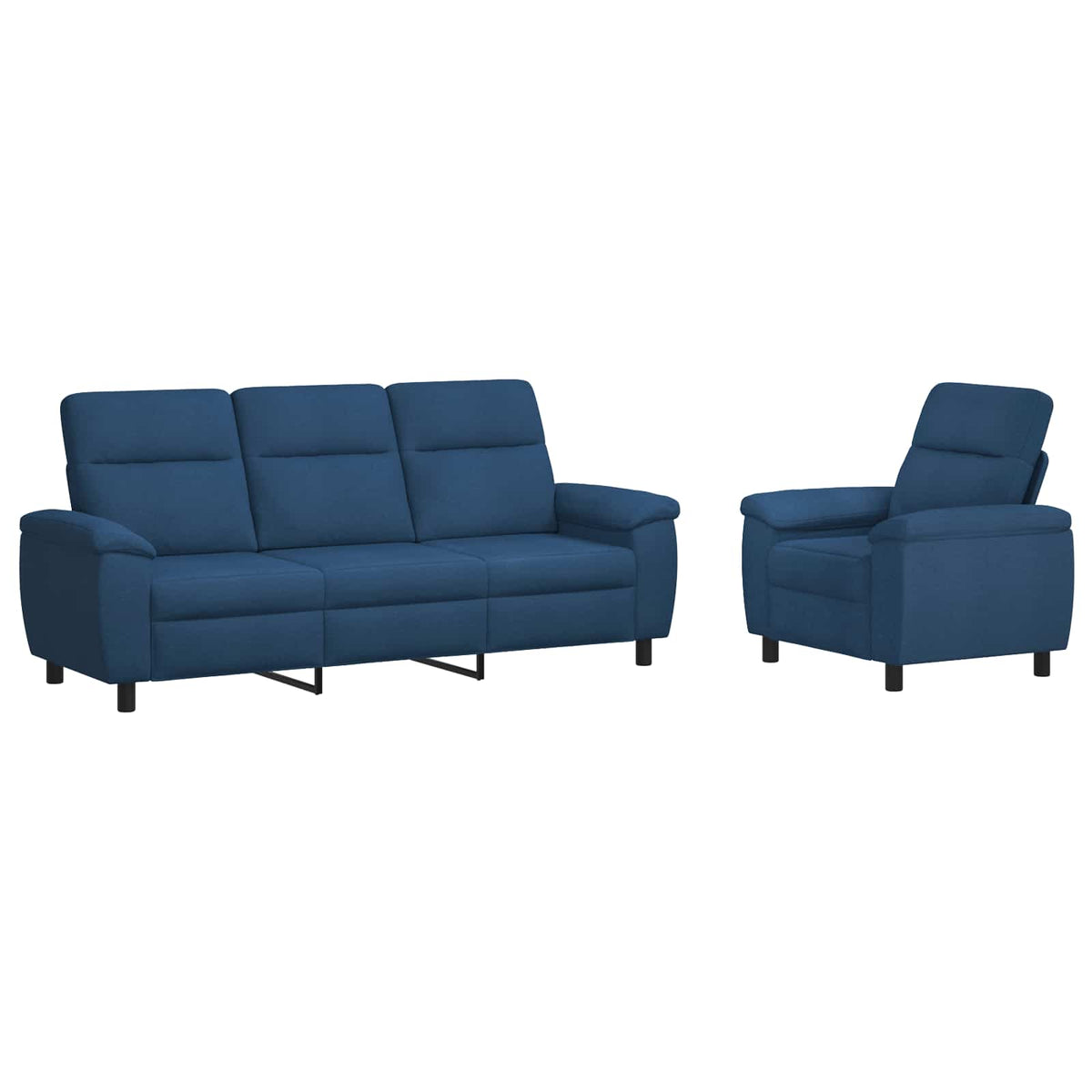 vidaXL Zestaw Sof 2 pcs niebieski tkanina