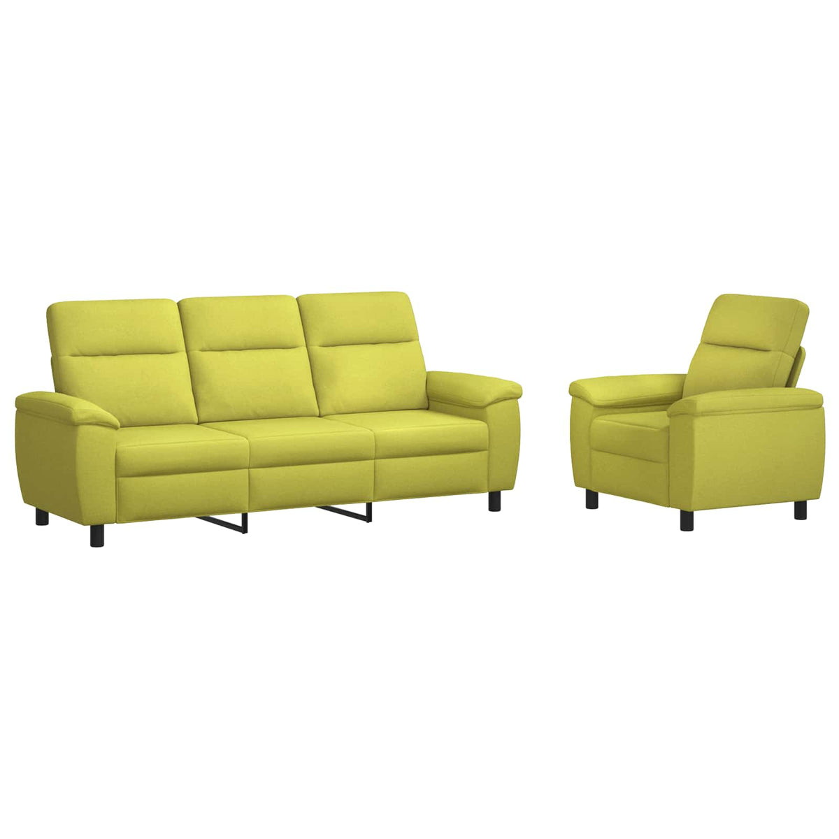 vidaXL Zestaw Sof 2 pcs Jasnozielony tkanina