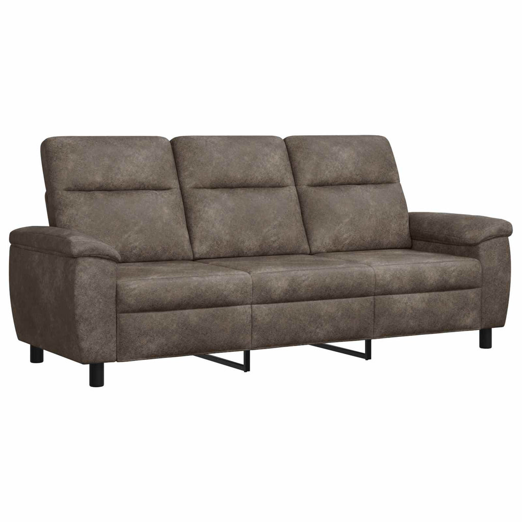 vidaXL Zestaw Sof 2 pcs ciemnoszary Skóra zamszowa