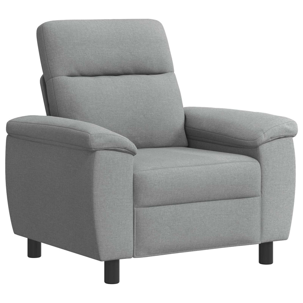 vidaXL Zestaw Sof 3 pcs jasnoszary tkanina