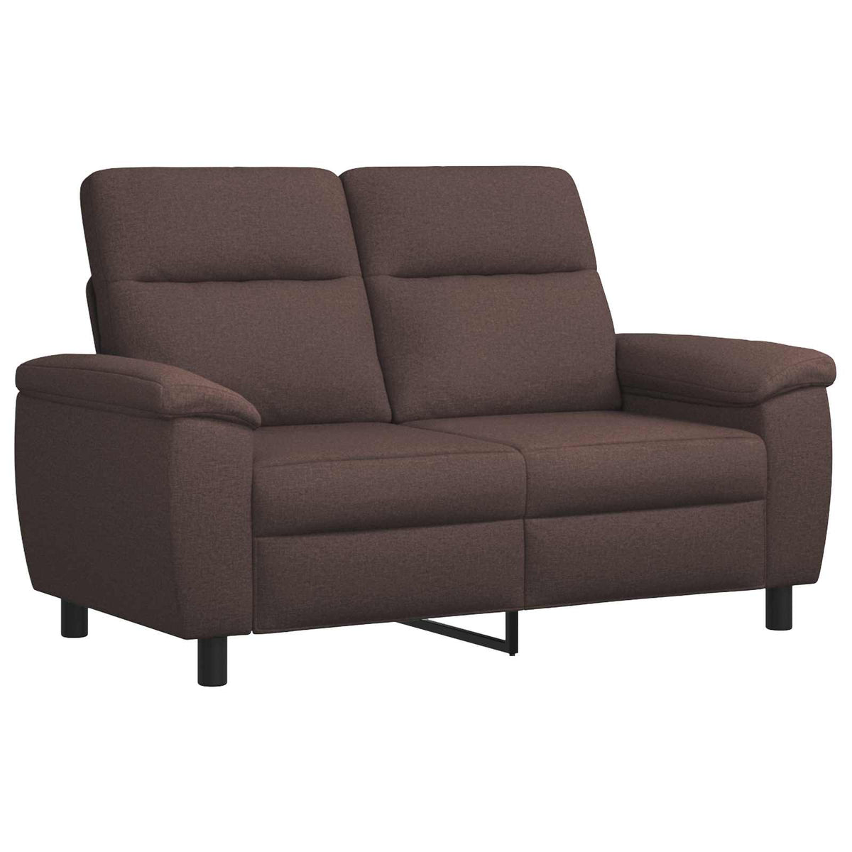 vidaXL Zestaw Sof 3 pcs Ciemny brąz tkanina
