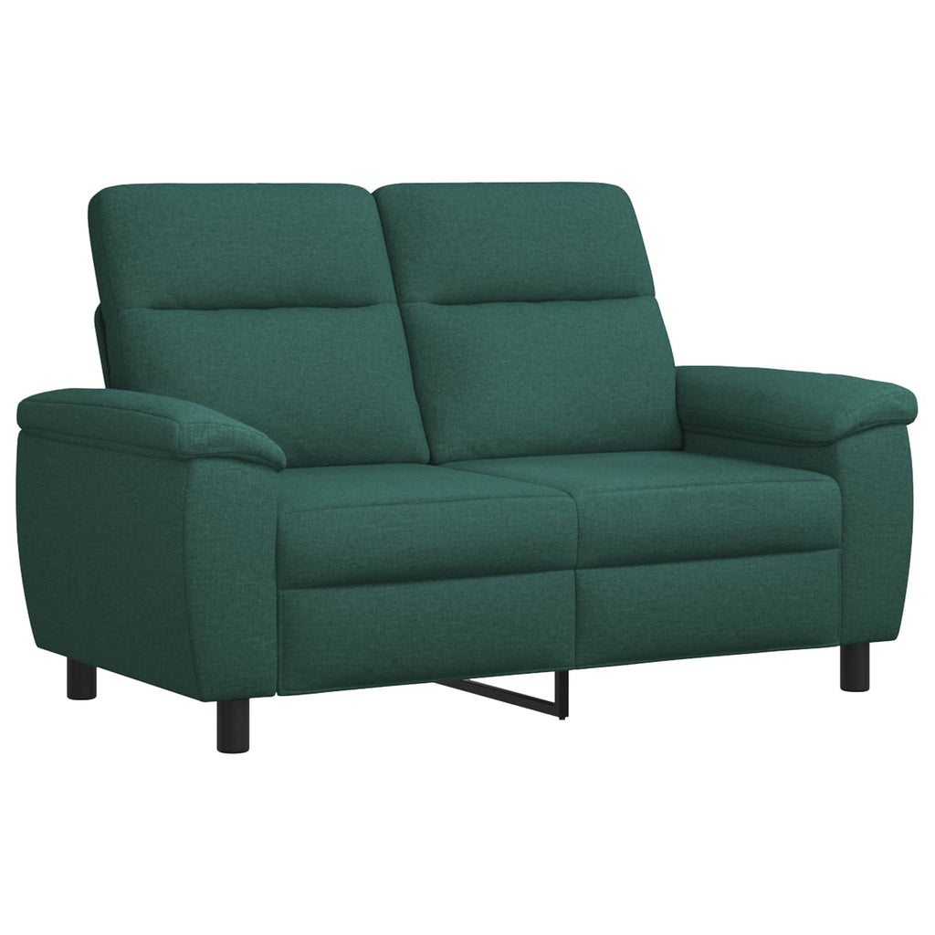 vidaXL Zestaw Sof 3 pcs Ciemnozielony tkanina