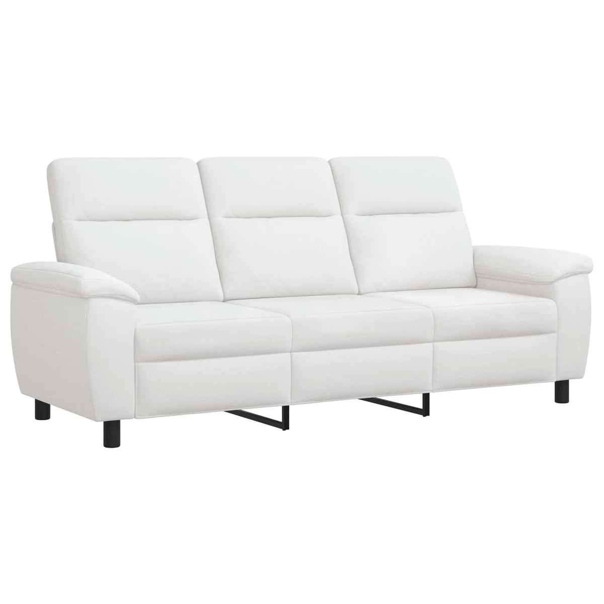 vidaXL Zestaw Sof 3 pcs Biały tkanina