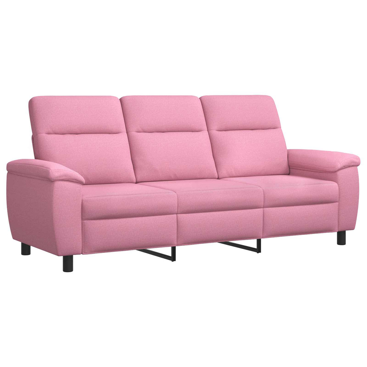 vidaXL Zestaw Sof 3 pcs różowy tkanina