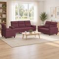vidaXL Zestaw Sof 3 pcs Fioletowy tkanina