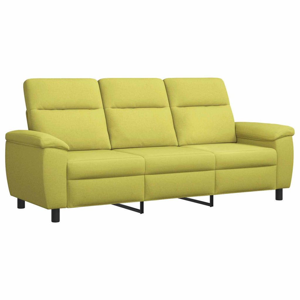 vidaXL Zestaw Sof 3 pcs Jasnozielony tkanina