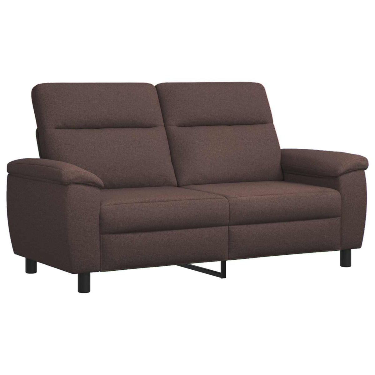vidaXL Zestaw Sof 3 pcs Ciemny brąz tkanina