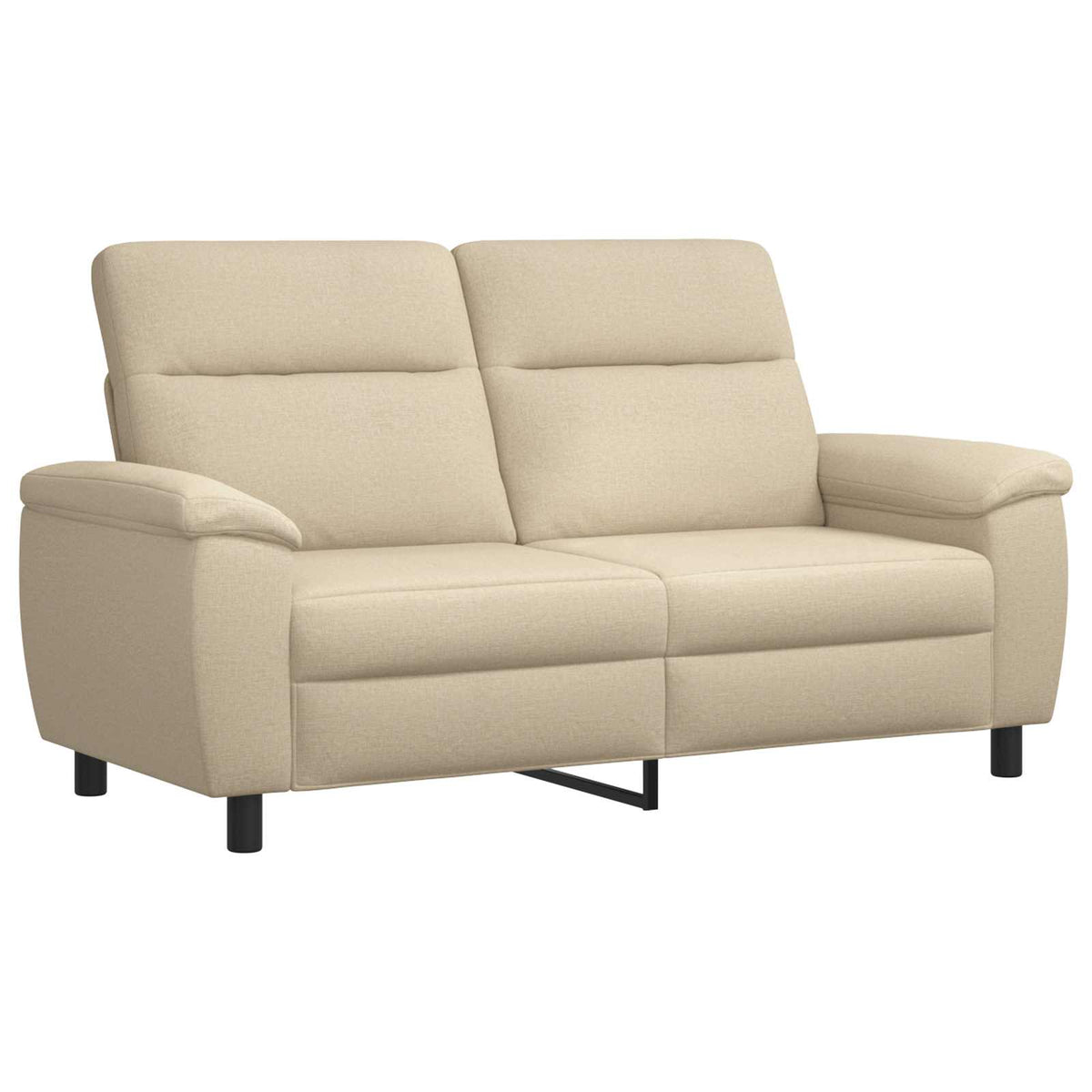 vidaXL Zestaw Sof 3 pcs kremowy tkanina
