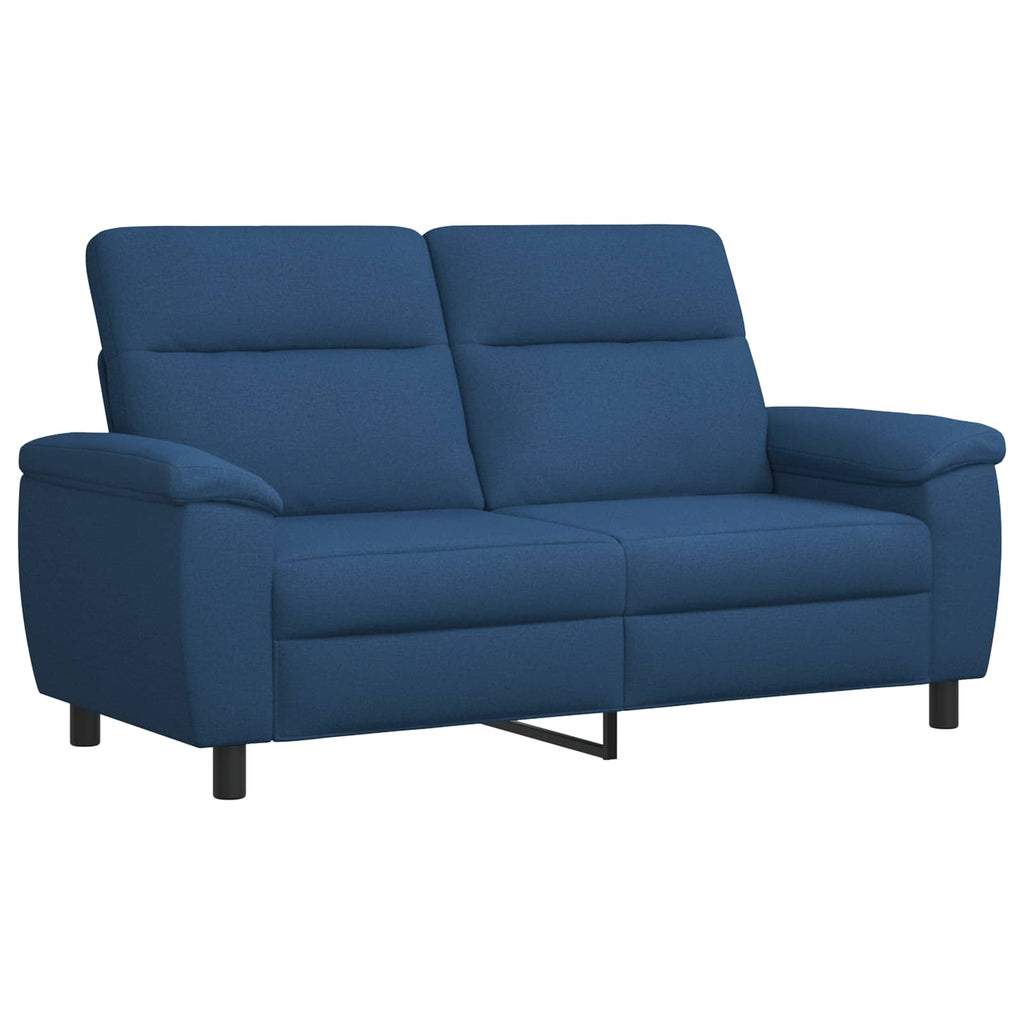 vidaXL Zestaw Sof 3 pcs niebieski tkanina