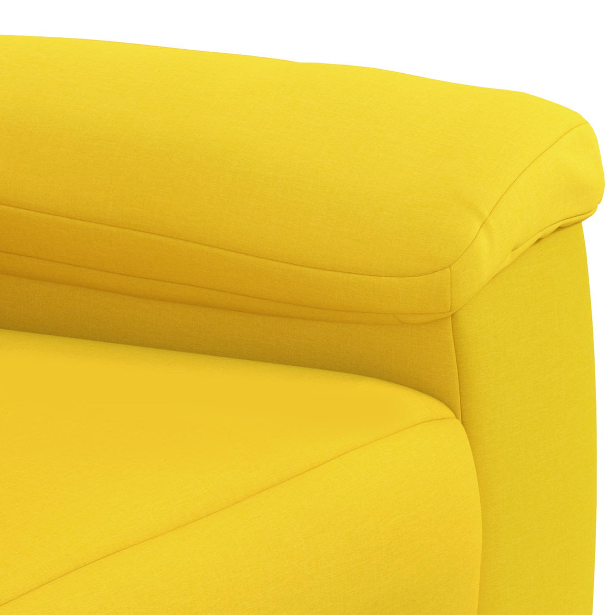 vidaXL Zestaw Sof 3 pcs Jasnożółty tkanina
