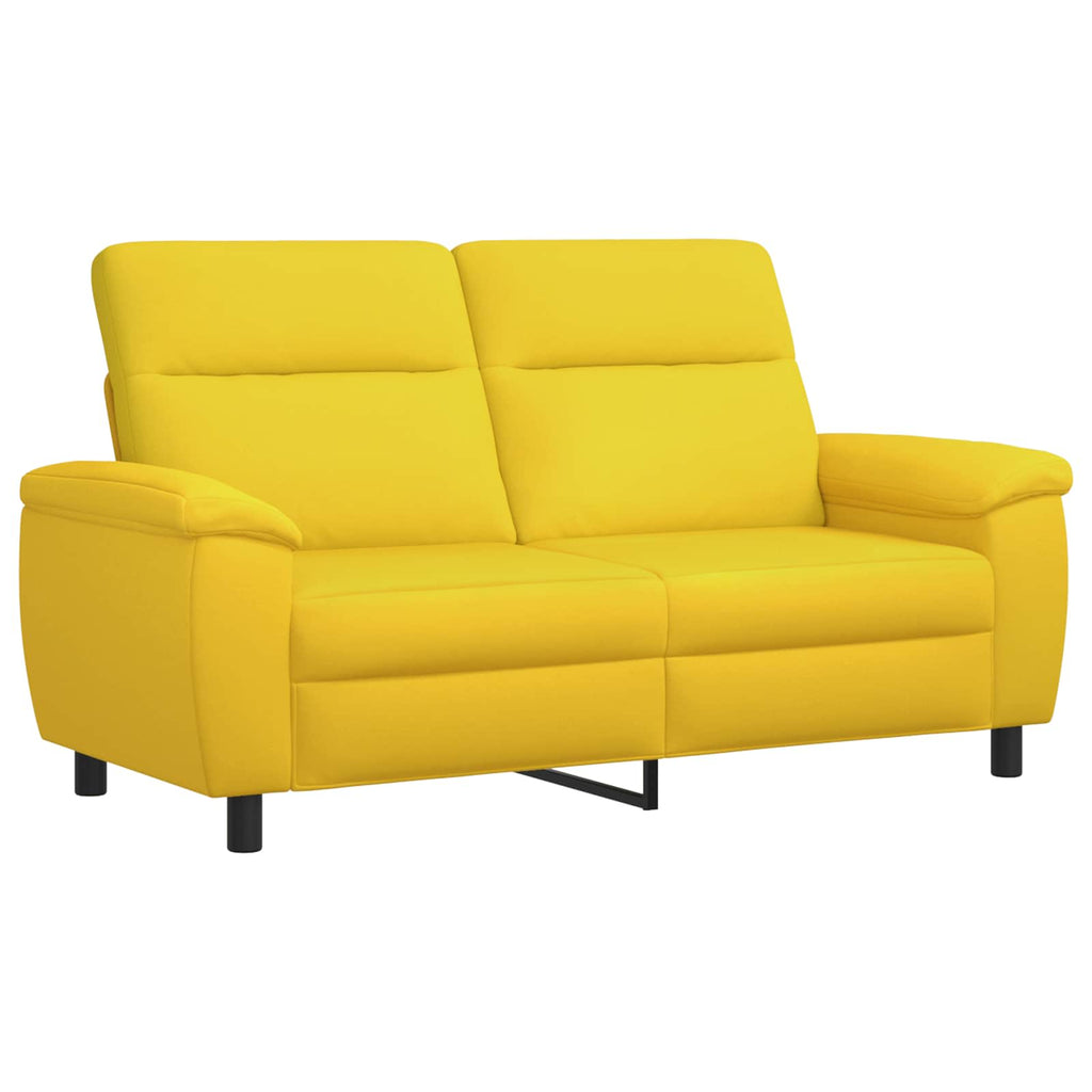 vidaXL Zestaw Sof 3 pcs Jasnożółty tkanina