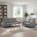 vidaXL Zestaw Sof 2 pcs jasnoszary tkanina