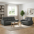 vidaXL Zestaw Sof 2 pcs ciemnoszary tkanina