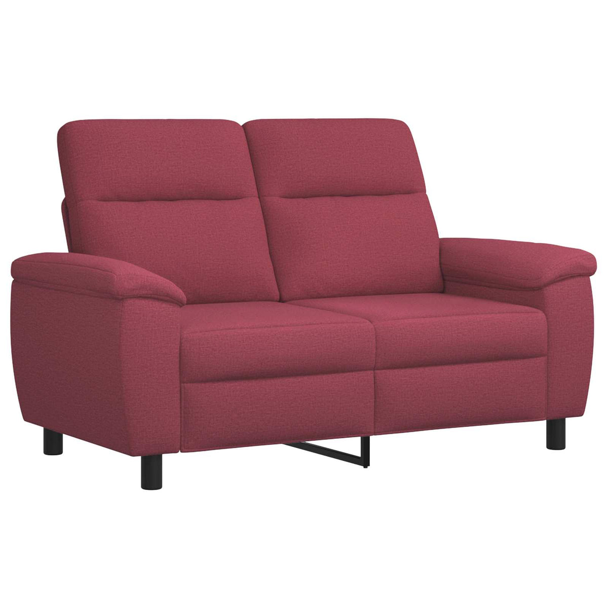 vidaXL Zestaw Sof 2 pcs Czerwone wino tkanina