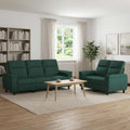 vidaXL Zestaw Sof 2 pcs Ciemnozielony tkanina