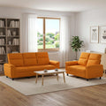 vidaXL Zestaw Sof 2 pcs Ciemny Żółty tkanina