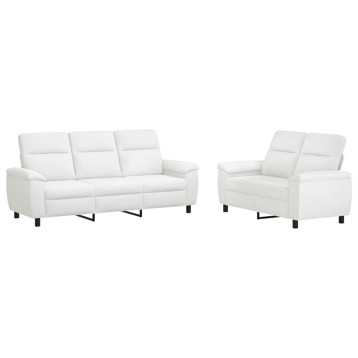vidaXL Zestaw Sof 2 pcs Biały tkanina
