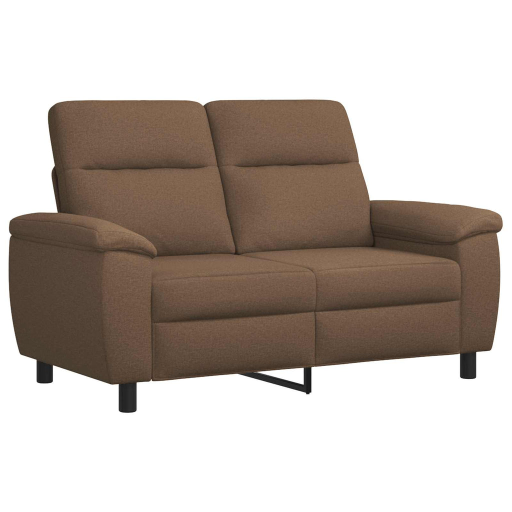 vidaXL Zestaw Sof 2 pcs brązowy tkanina