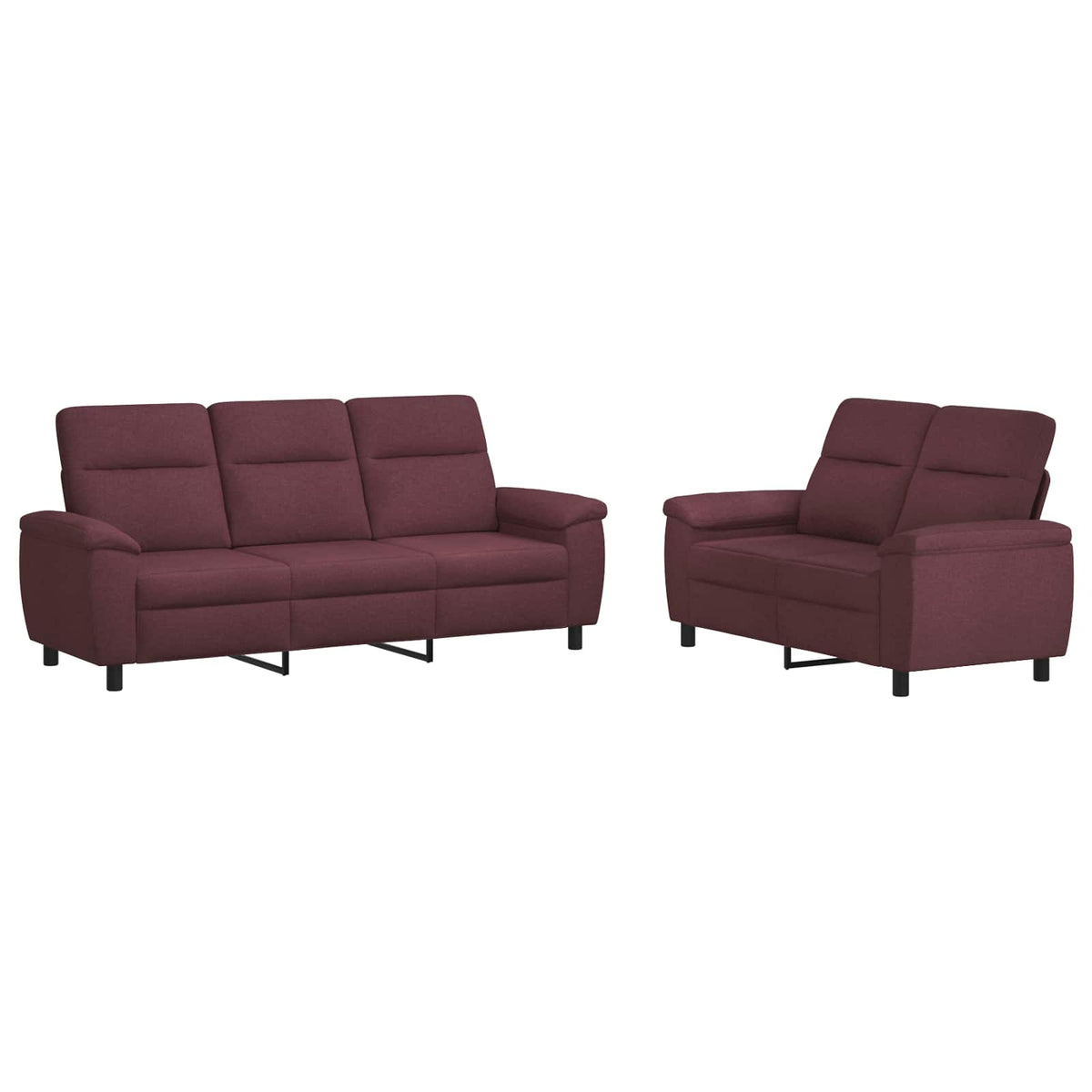 vidaXL Zestaw Sof 2 pcs Fioletowy tkanina