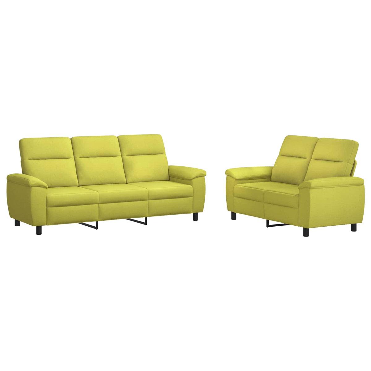 vidaXL Zestaw Sof 2 pcs Jasnozielony tkanina