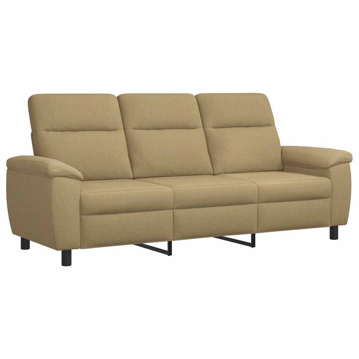 vidaXL Zestaw Sof 2 pcs Jasny Brąz tkanina